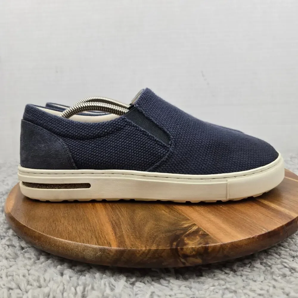 Birkenstock Womens 42 Oswego Midnight Blue Canvas Suede Slip On Daily Sneaker